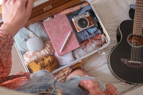 A packed suitcase