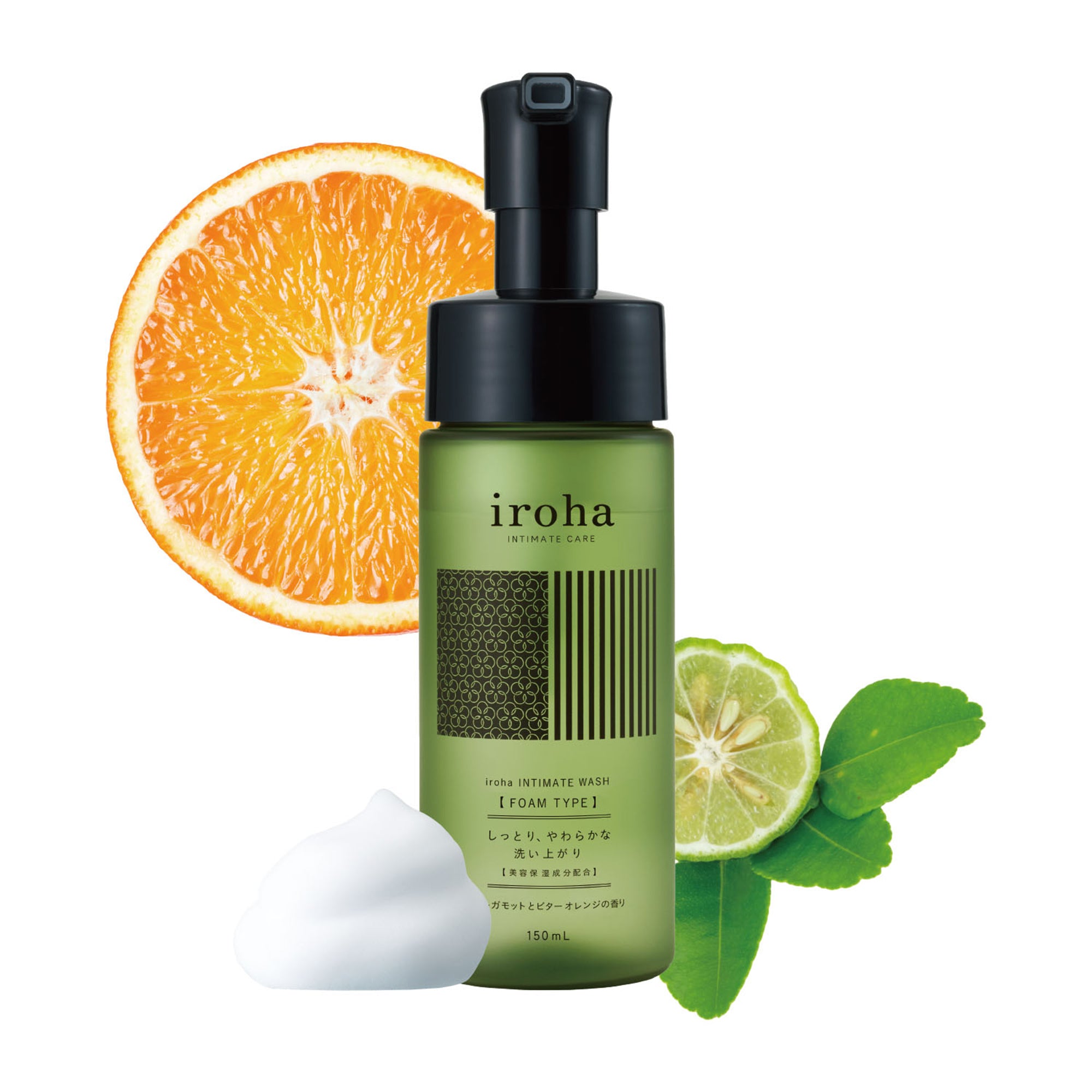 iroha INTIMATE WASH [FOAM TYPE] Bergamot and Bitter Orange