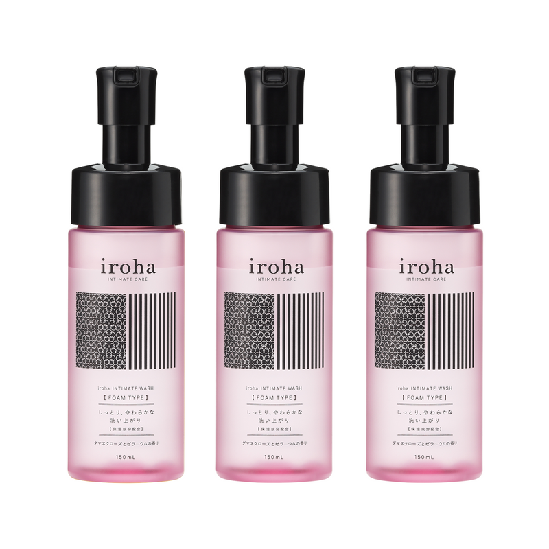 iroha INTIMATE WASH [FOAM TYPE] Damask Rose and Geranium Set